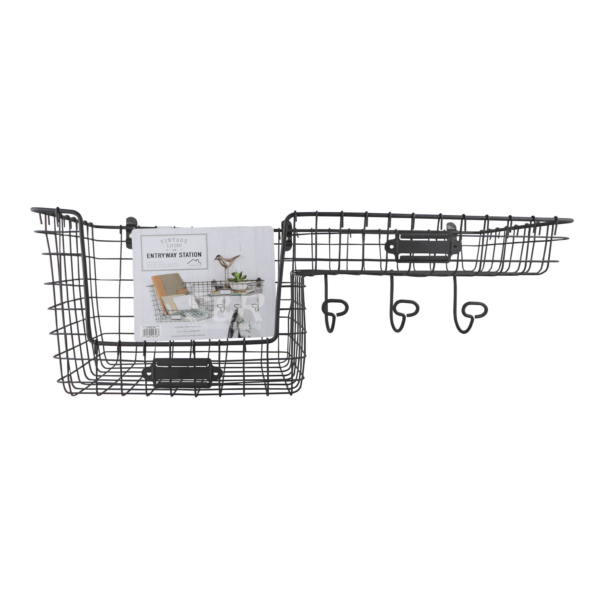 Spectrum Vintage Living Entryway Station Industrial Gray 1pc Spectrum Vintage Living Entryway Station Industrial Gray 1pc